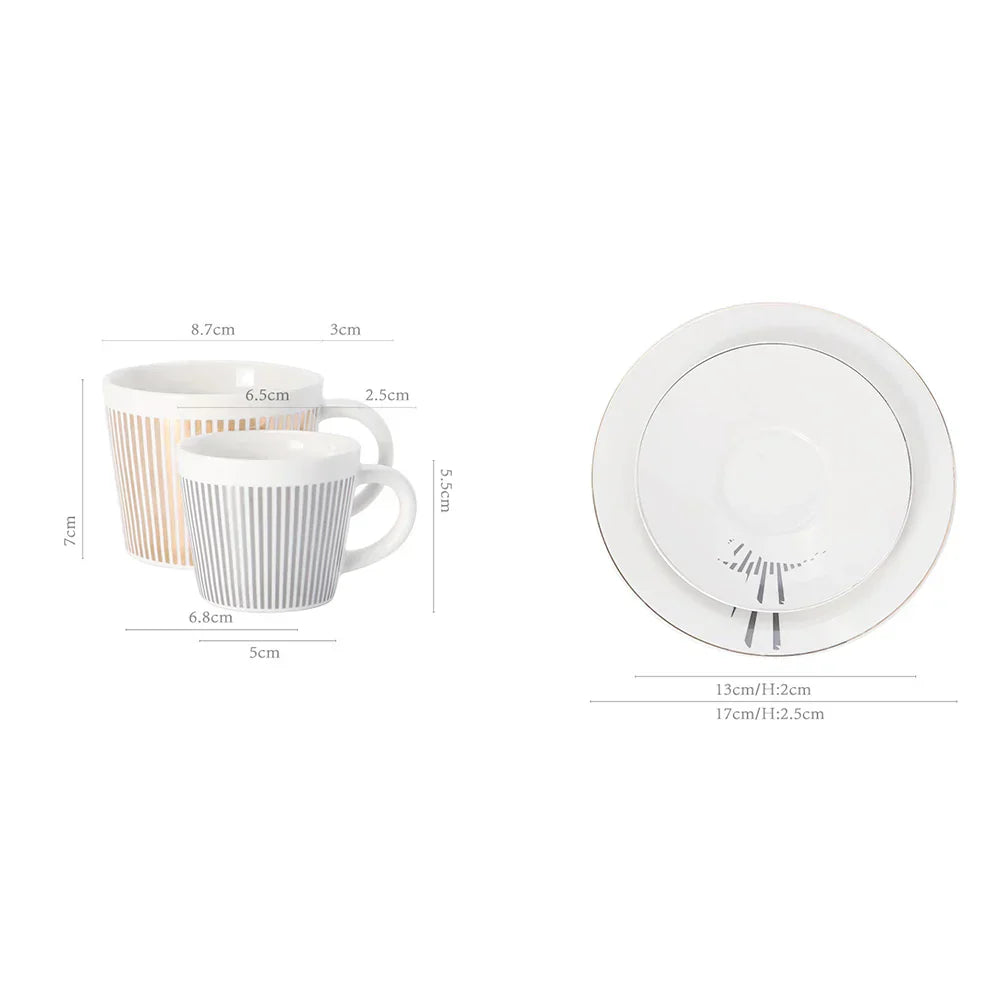 Skorter | Creative dynamic SLR cup Leopard anamorphic zebra cup Luycho coffee tea cup set with coaster 90ml-225ml