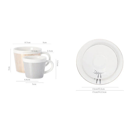 Skorter | Creative dynamic SLR cup Leopard anamorphic zebra cup Luycho coffee tea cup set with coaster 90ml-225ml