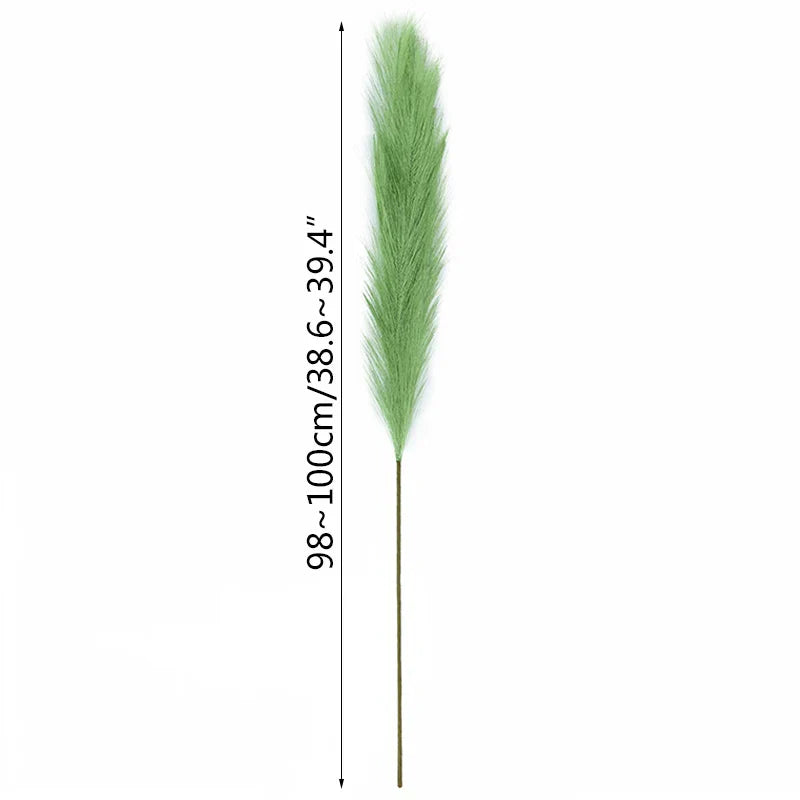 Skorter | 5 pieces 100 cm Artificial Pampas Grass Dried Flower Bouquet Wedding Party Decoration Home Room DIY Artificial Plants Decoration Supplies
