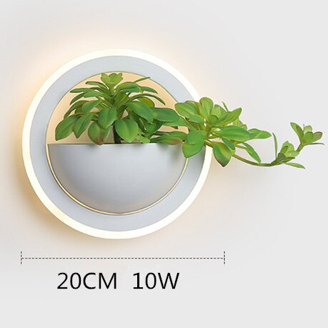 Skorter | Circle Wall Lamp with Artificial Plant