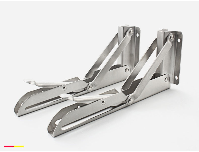 Skorter | 2-piece set collapsible shelf brackets, heavy-duty, made of stainless steel for tables, motorhomes and space-saving