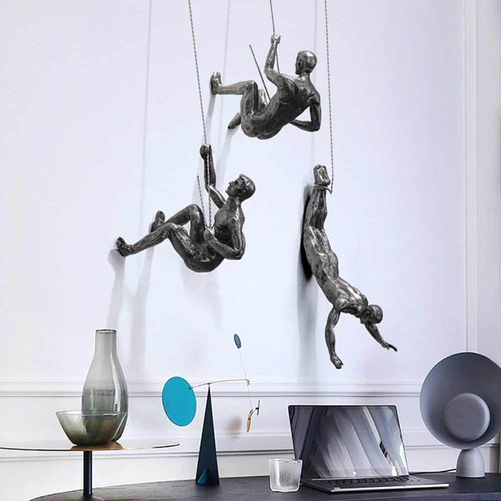 Skorter | CraftedClimb Climbing Figures Wall Decoration – Inspiring Wall Art of Resin and Iron