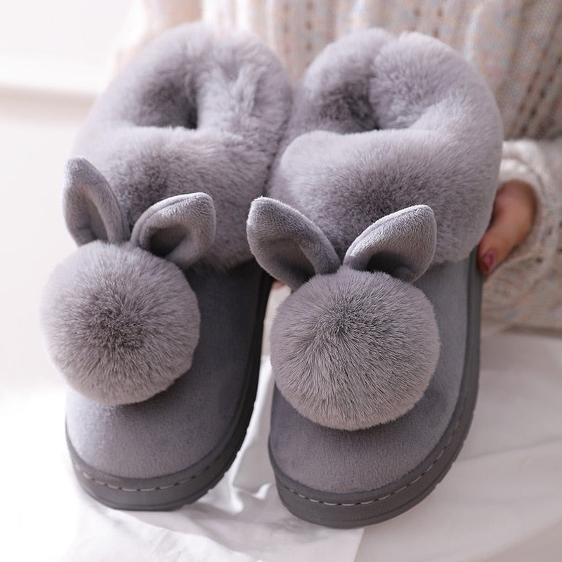 Skorter | Cozy women's slippers with bunny ears