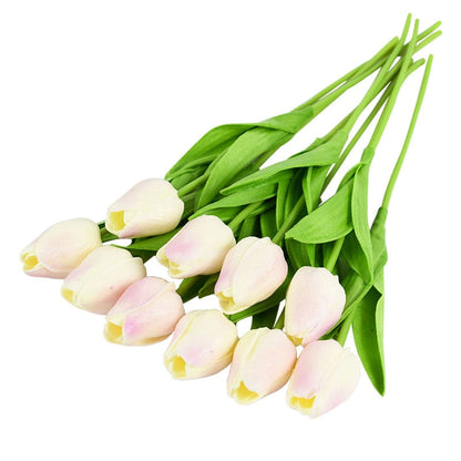 Skorter | Artificial Flower Bouquet with Tulips, Decoration (10 Pieces)
