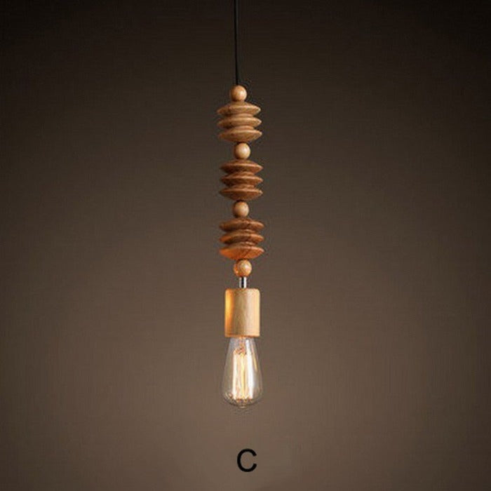 Skorter | Wooden bead pendant lamp