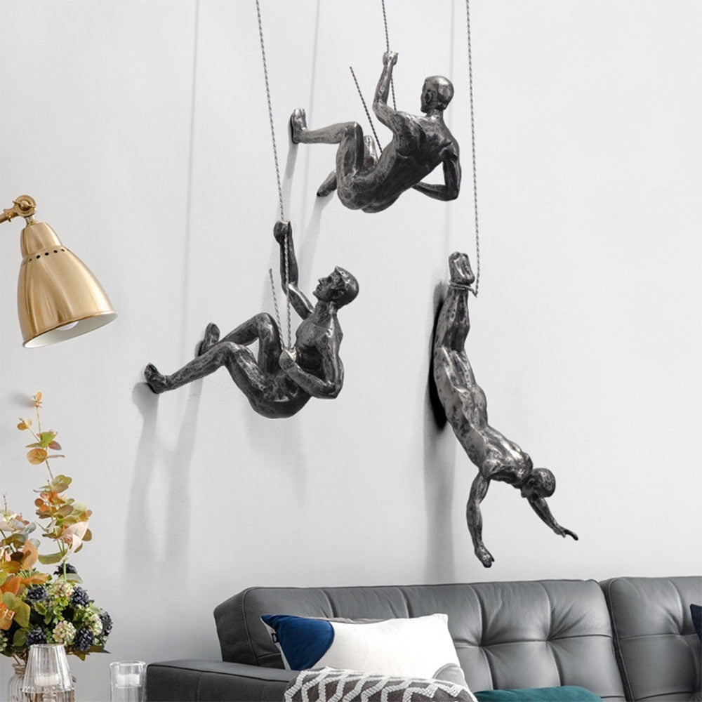 Skorter | CraftedClimb Climbing Figures Wall Decoration – Inspiring Wall Art of Resin and Iron