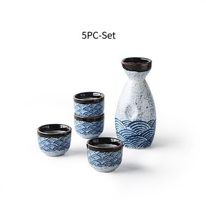 Skorter | Sake wine in Japanese style, warm Chinese wine set, home ceramic sake wine set for ladies