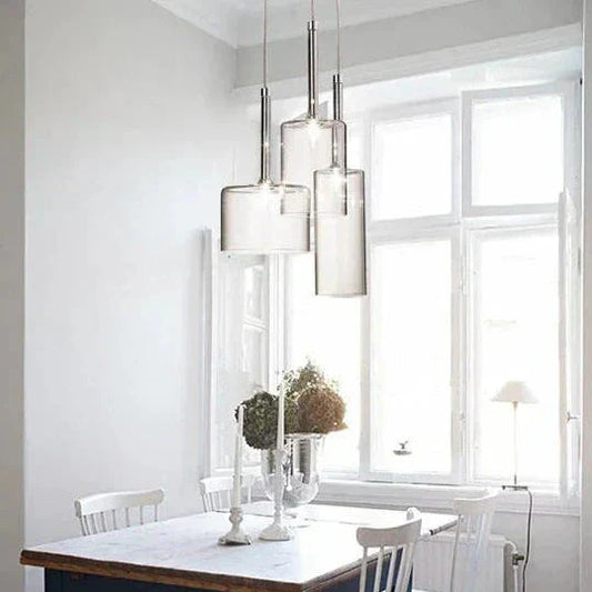 Skorter | Pendellampa för matbordet tillverkad av glas
