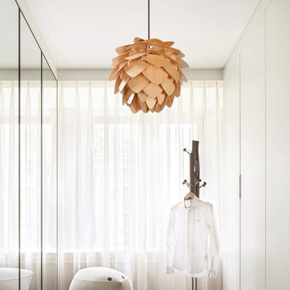 Skorter | Handcrafted Wooden Pine Cone Pendant Light