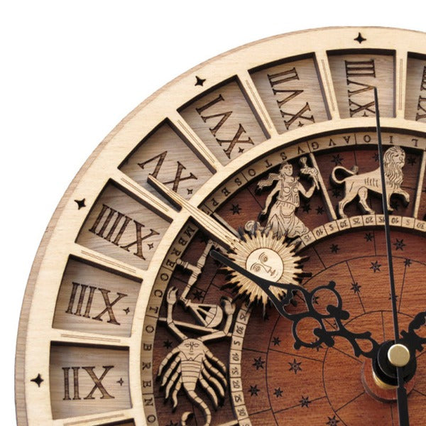 Skorter | 12 Constellations Wood Wall Clock