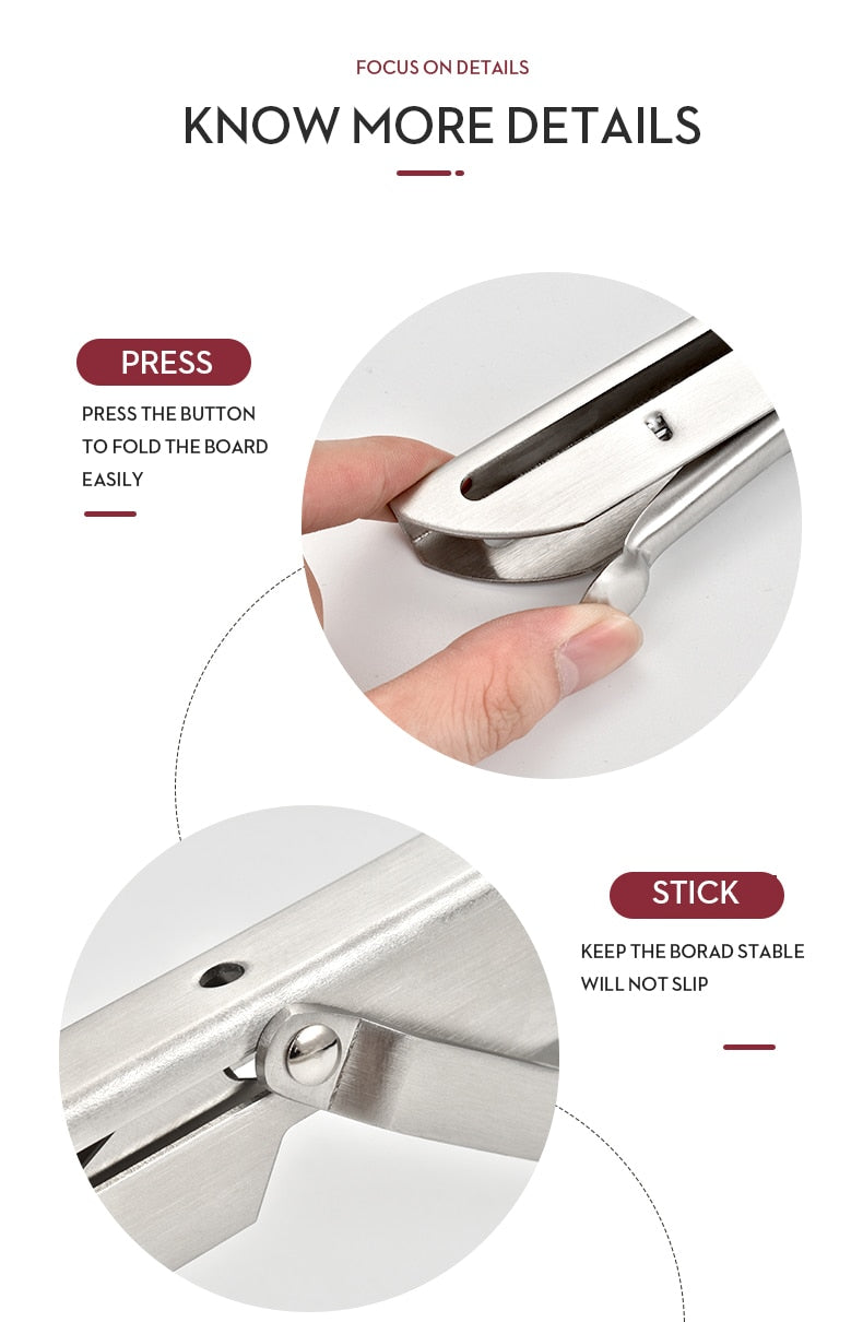 Skorter | 2-piece set collapsible shelf brackets, heavy-duty, made of stainless steel for tables, motorhomes and space-saving