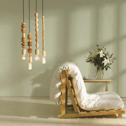 Skorter | Wooden bead pendant lamp