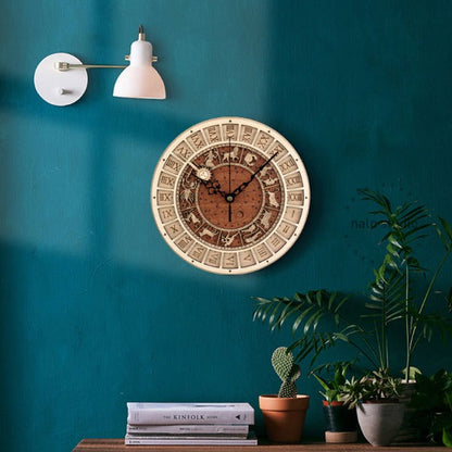 Skorter | 12 Constellations Wood Wall Clock