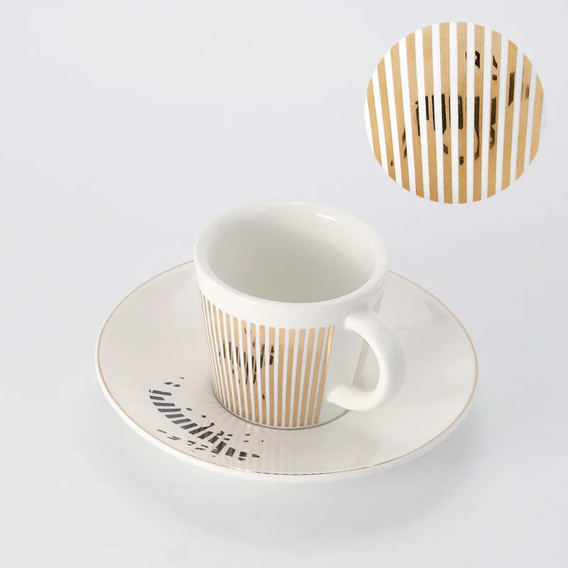 Skorter | Creative dynamic SLR cup Leopard anamorphic zebra cup Luycho coffee tea cup set with coaster 90ml-225ml