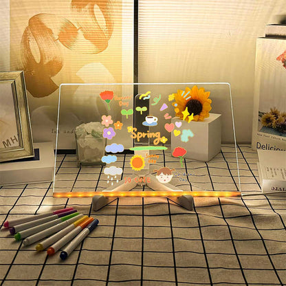 Skorter | Kiddli LED-ritbräda – Återanvändbar skrivbräda med ljuspenna