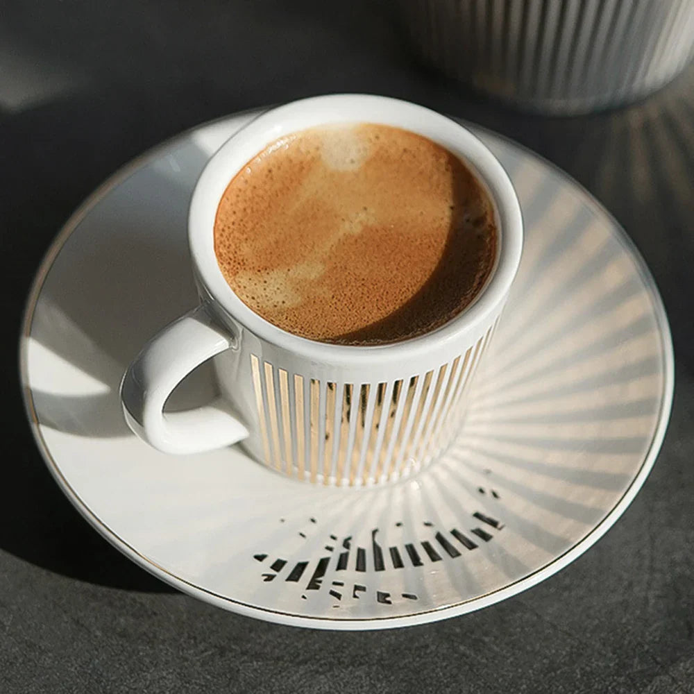 Skorter | Creative dynamic SLR cup Leopard anamorphic zebra cup Luycho coffee tea cup set with coaster 90ml-225ml