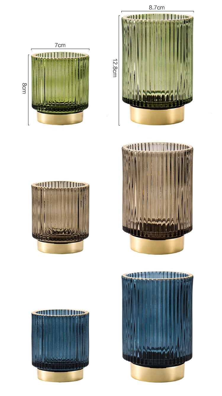 Skorter | Elise Gold Foil Glass Makeup Halter & Organizer