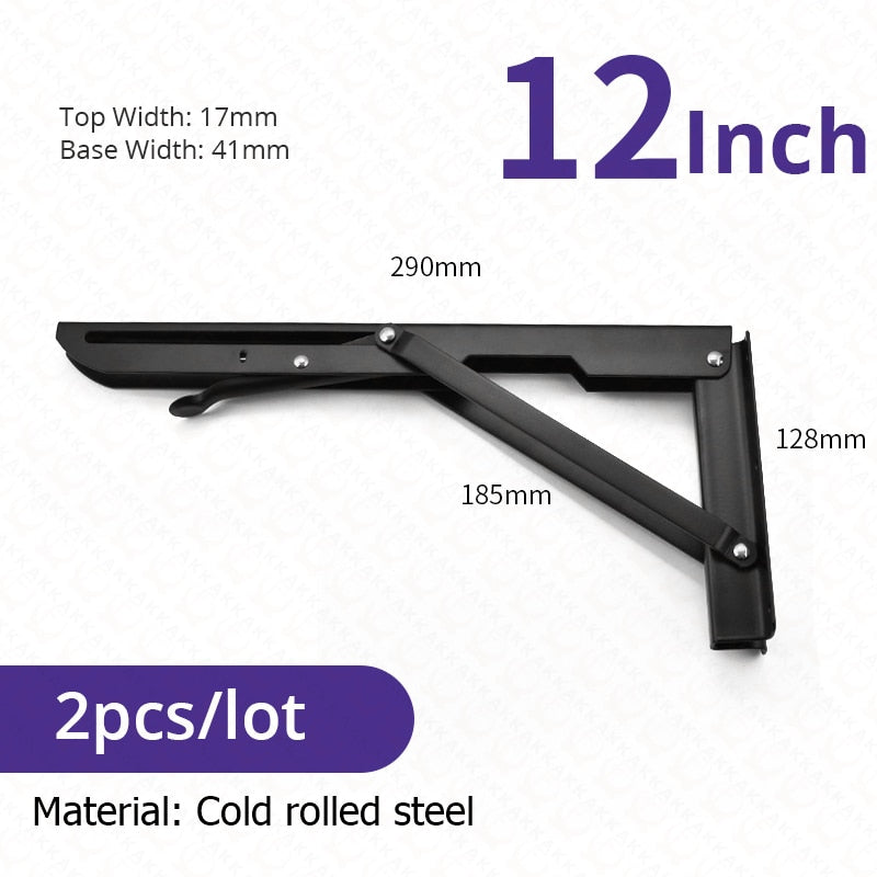 Skorter | 2-piece set collapsible shelf brackets, heavy-duty, made of stainless steel for tables, motorhomes and space-saving