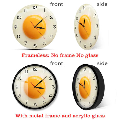 Skorter | SunnySide - Fried Egg Kitchen Wall Clock 3D Design