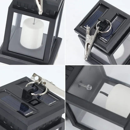 Skorter | Solar Lantern with LED Candle – Hanging Lamp for Garden & Terrace, Decorative Light for Outdoor