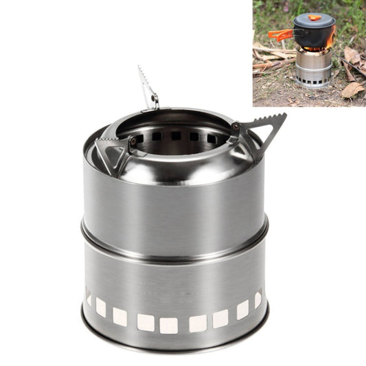 Skorter | Outdoor Camping Mini Stainless Steel Wood-burning Stove Solid alcohol Stove for Picnic Heating