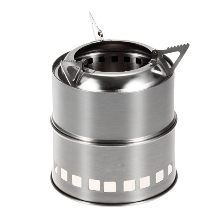 Skorter | Outdoor Camping Mini Stainless Steel Wood-burning Stove Solid alcohol Stove for Picnic Heating