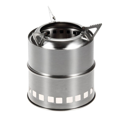 Skorter | Outdoor Camping Mini Stainless Steel Wood-burning Stove Solid alcohol Stove for Picnic Heating