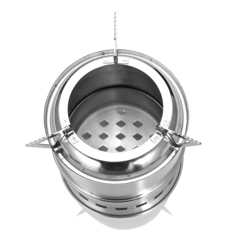 Skorter | Outdoor Camping Mini Stainless Steel Wood-burning Stove Solid alcohol Stove for Picnic Heating