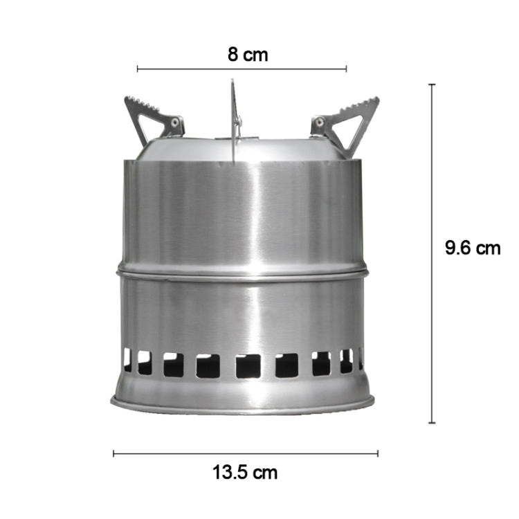Skorter | Outdoor Camping Mini Stainless Steel Wood-burning Stove Solid alcohol Stove for Picnic Heating