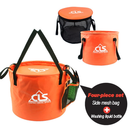 Skorter | 30L 4 in 1 PVC Outdoor Folding Double Drain Basket Camping Fishing Gear Bag