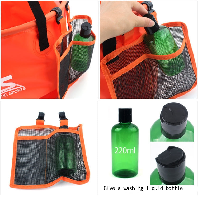 Skorter | 30L 4 in 1 PVC Outdoor Folding Double Drain Basket Camping Fishing Gear Bag