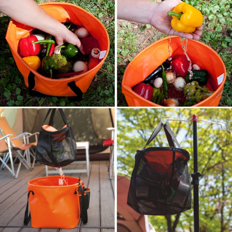 Skorter | 30L 4 in 1 PVC Outdoor Folding Double Drain Basket Camping Fishing Gear Bag