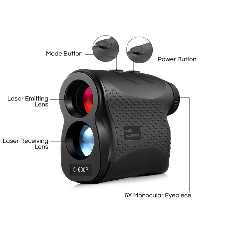 Skorter | 5-600P Handheld Golf Laser Distance Measuring Instrument Telescope Range Finder Distance Measurer, 600m