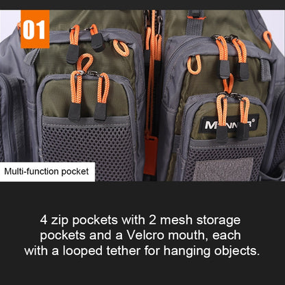 Skorter | MANNER Outdoor Multifunctional Fishing Life Vest Swimming Life Jacket (Army Green)