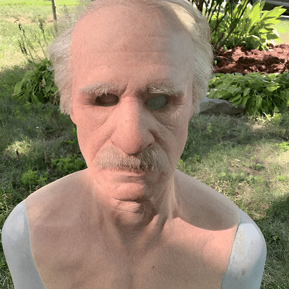 Skorter | Realistic Old Man Mask – Halloween and Cosplay Latex Mask with Movable Mouth