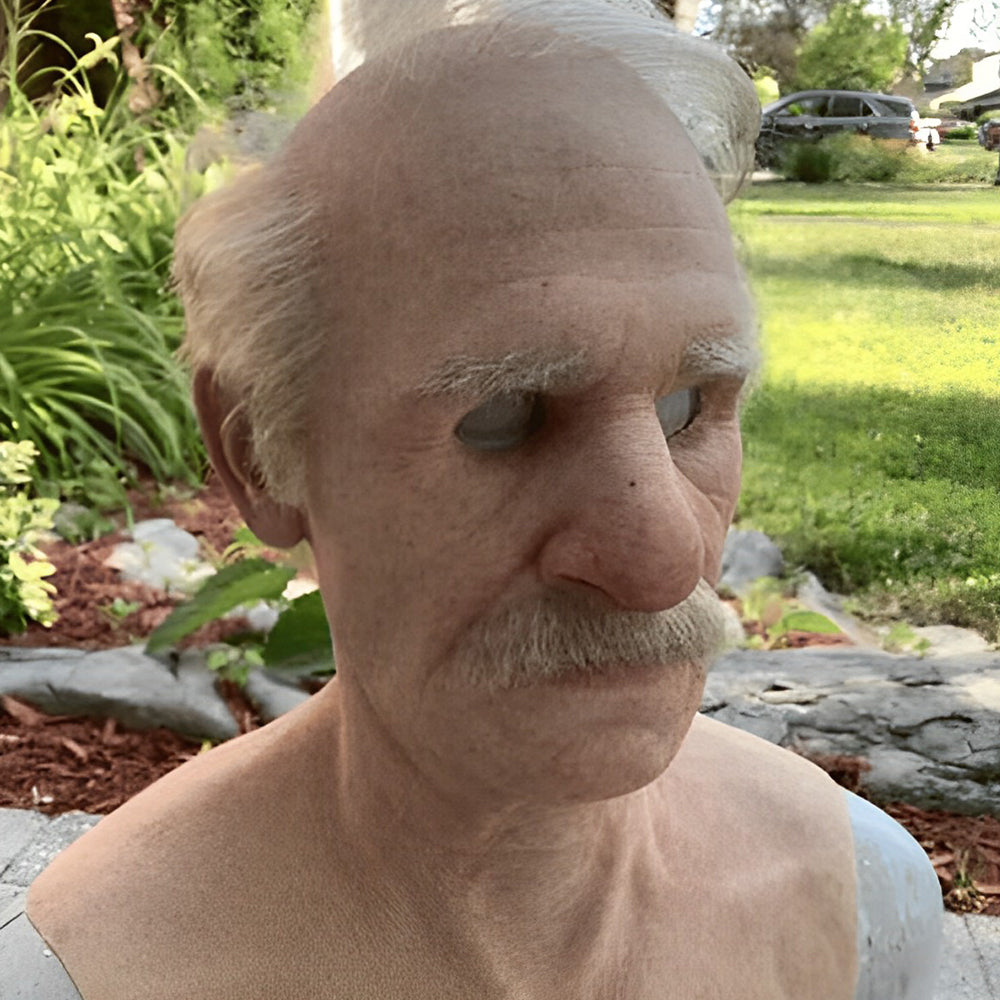 Skorter | Realistic Old Man Mask – Halloween and Cosplay Latex Mask with Movable Mouth