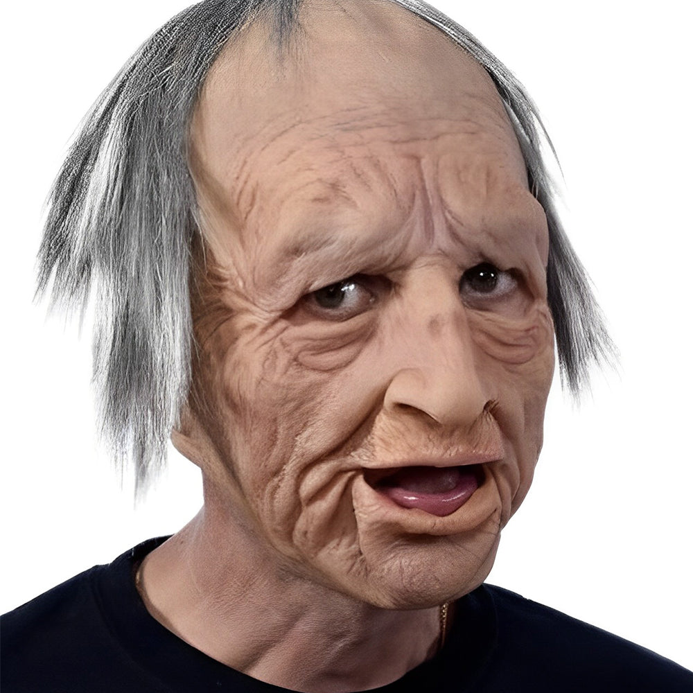 Skorter | Realistic Old Man Mask – Halloween and Cosplay Latex Mask with Movable Mouth