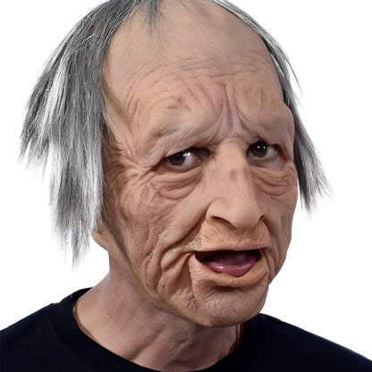 Skorter | Realistic Old Man Mask – Halloween and Cosplay Latex Mask with Movable Mouth