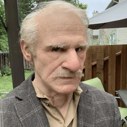 Skorter | Realistic Old Man Mask – Halloween and Cosplay Latex Mask with Movable Mouth