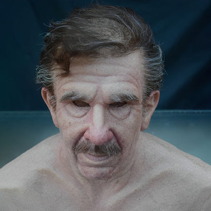 Skorter | Realistic Old Man Mask – Halloween and Cosplay Latex Mask with Movable Mouth