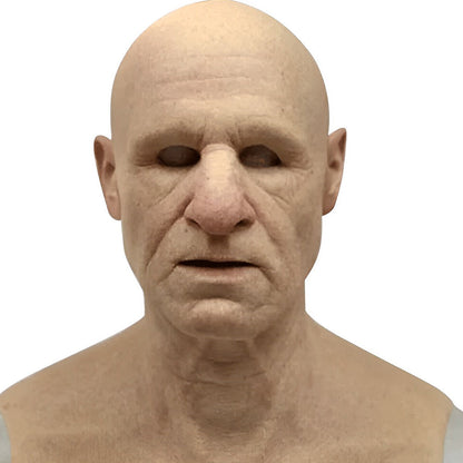 Skorter | Realistic Old Man Mask – Halloween and Cosplay Latex Mask with Movable Mouth