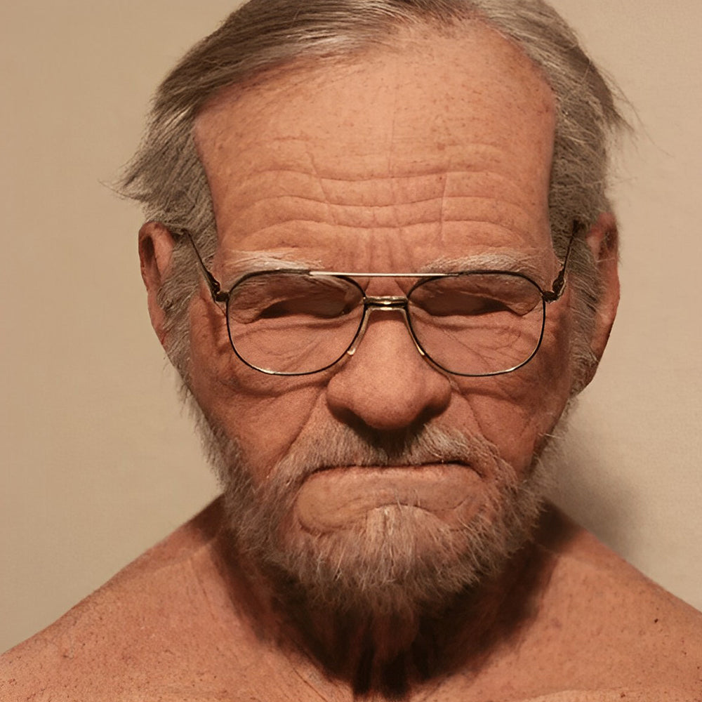 Skorter | Realistic Old Man Mask – Halloween and Cosplay Latex Mask with Movable Mouth