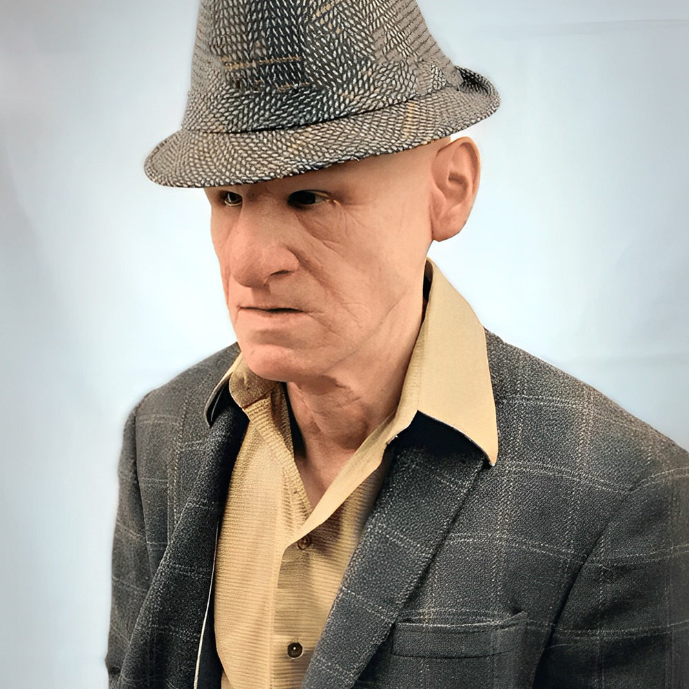 Skorter | Realistic Old Man Mask – Halloween and Cosplay Latex Mask with Movable Mouth