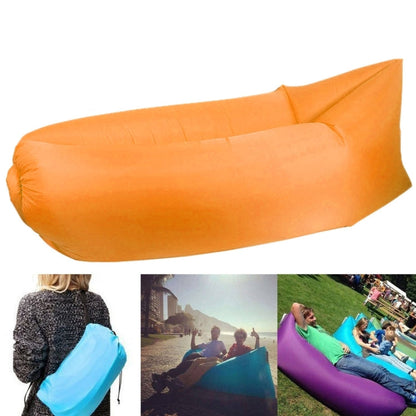 Skorter | Inflatable Lounger Polyester Fabric Compression Air Bag Sofa for Beach / Travelling / Hospitality / Fishing, Size: 185cm x 75cm x 50cm, Normal Quality(Orange)