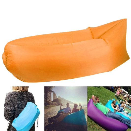 Skorter | Inflatable Lounger Polyester Fabric Compression Air Bag Sofa for Beach / Travelling / Hospitality / Fishing, Size: 185cm x 75cm x 50cm, Normal Quality(Orange)