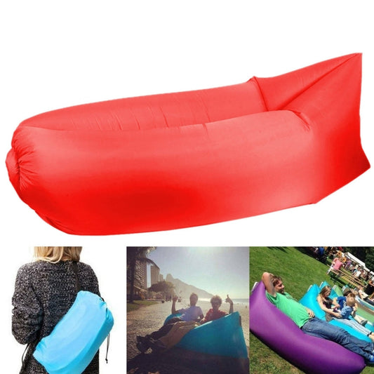 Skorter | Inflatable Lounger Polyester Fabric Compression Air Bag Sofa for Beach / Travelling / Hospitality / Fishing, Size: 185cm x 75cm x 50cm, Normal Quality(Red)