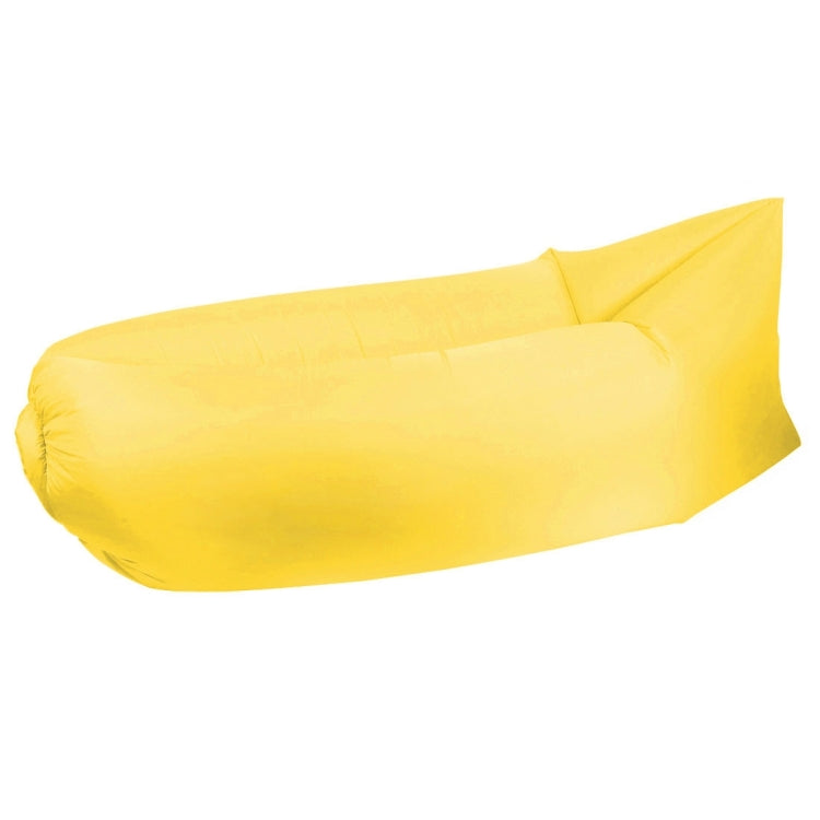 Skorter | Inflatable Lounger Polyester Fabric Compression Air Bag Sofa for Beach / Travelling / Hospitality / Fishing, Size: 185cm x 75cm x 50cm, Normal Quality(Yellow)