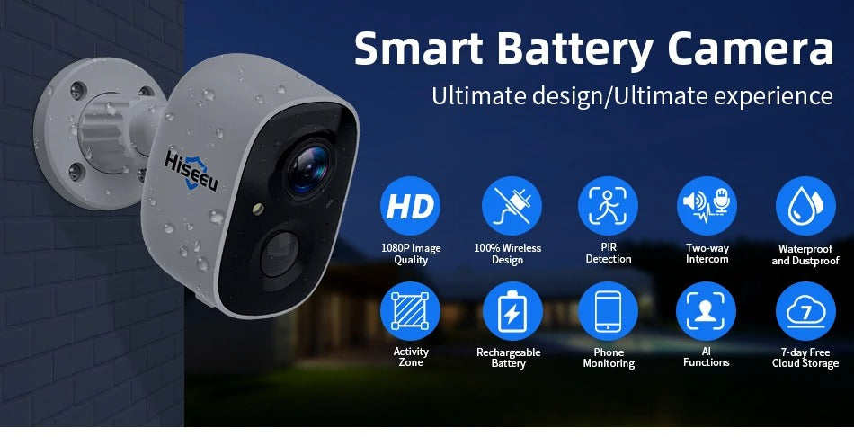Skorter | Camera Battery Operated  Waterproof Security Camera