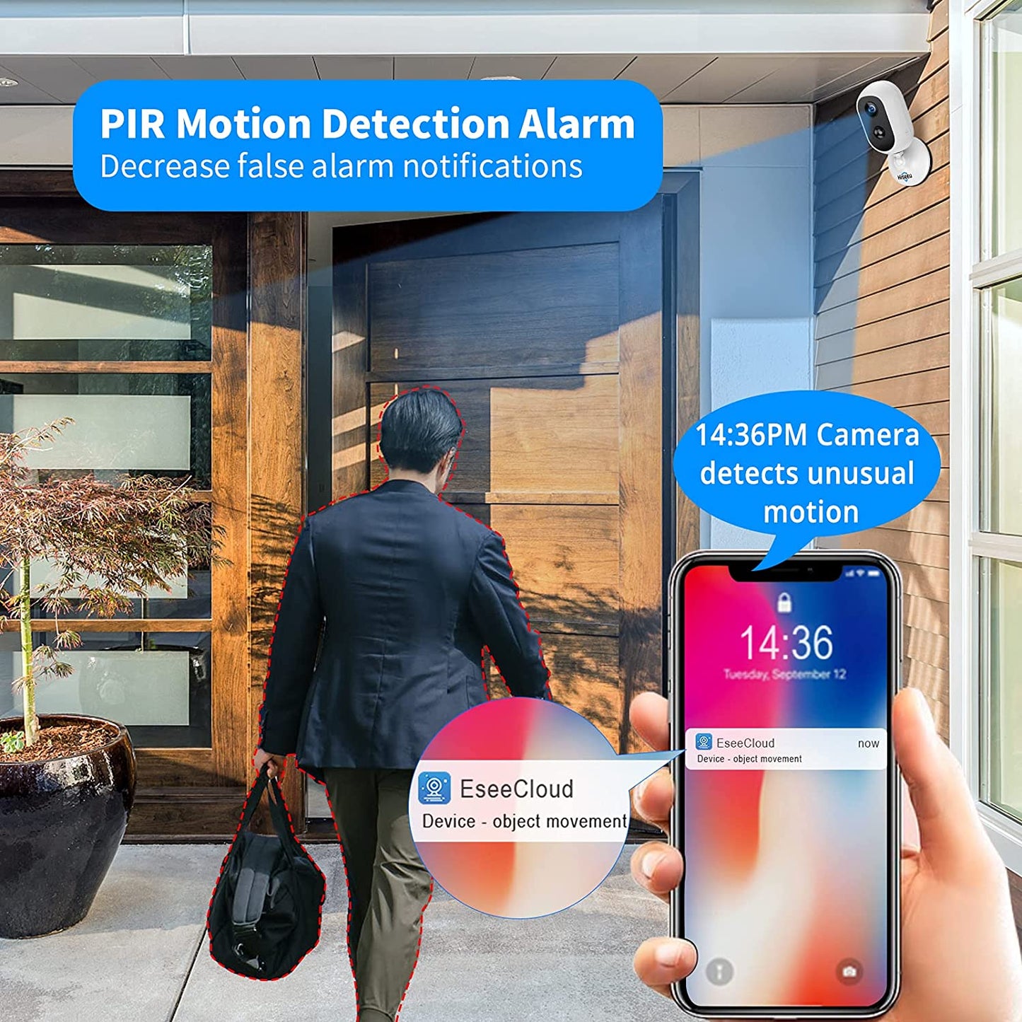 Skorter | Camera Battery Operated  Waterproof Security Camera with 32Gb Sd card