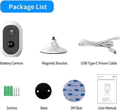 Skorter | Camera Battery Operated  Waterproof Security Camera with 32Gb Sd card